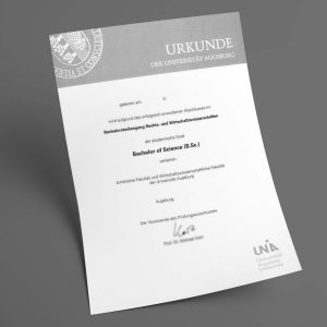 Augsburg Universität pdf urkunde diplom master bachelor