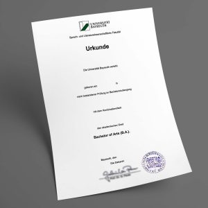 Bayreuth Universität pdf urkunde diplom master bachelor
