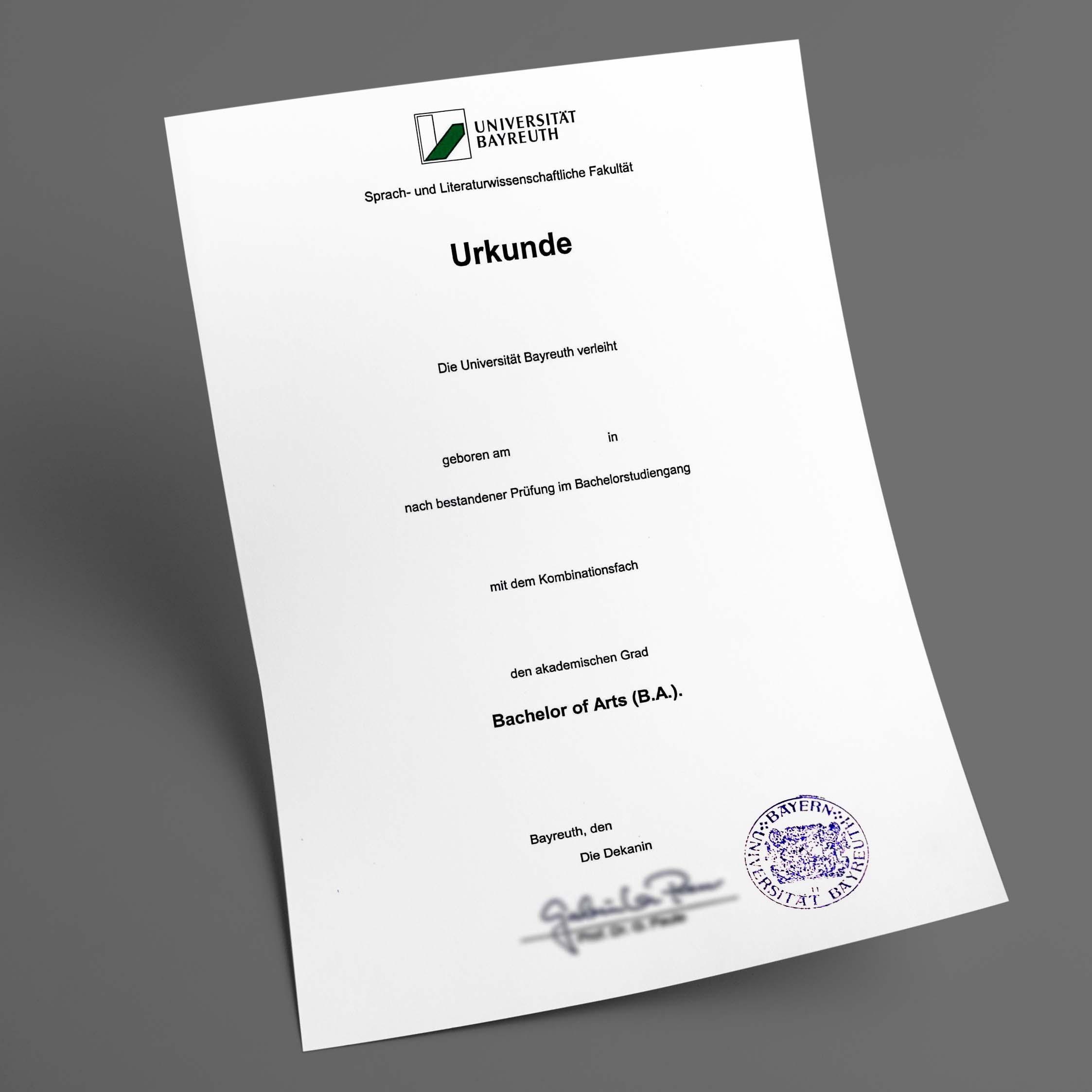 Du betrachtest gerade Universität Bayreuth diplom kaufen