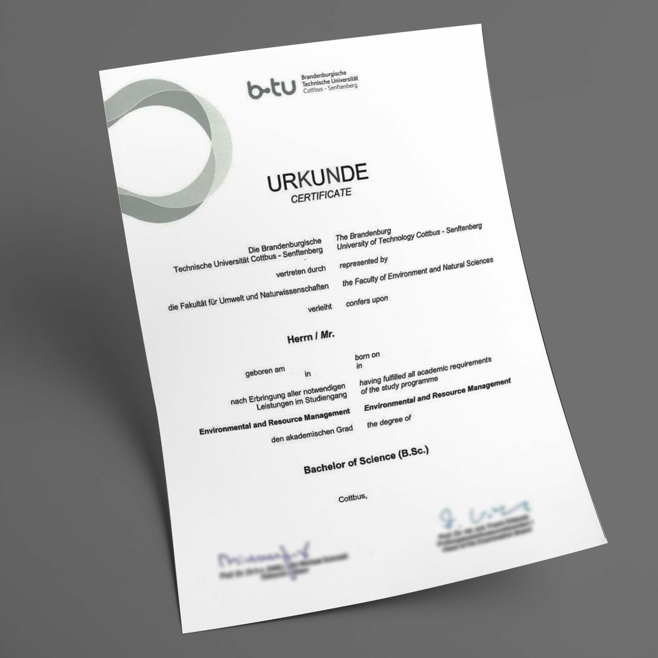 Du betrachtest gerade Brandenburgische Technische Universität Cottbus‑Stemmen diplom kaufen