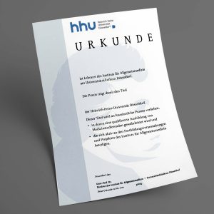 Düsseldorf Universität pdf urkunde diplom master bachelor