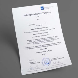 Flensburg Universität pdf urkunde diplom master bachelor