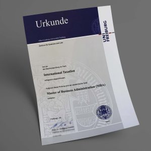 Freiburg Universität pdf urkunde diplom master bachelor