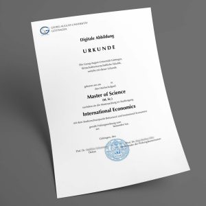 Göttingen Universität pdf urkunde diplom master bachelor