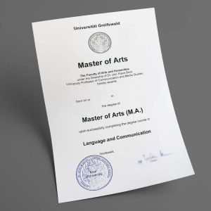 Greifswald Universität pdf urkunde diplom master bachelor