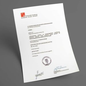 Hamburg Universität pdf urkunde diplom master bachelor