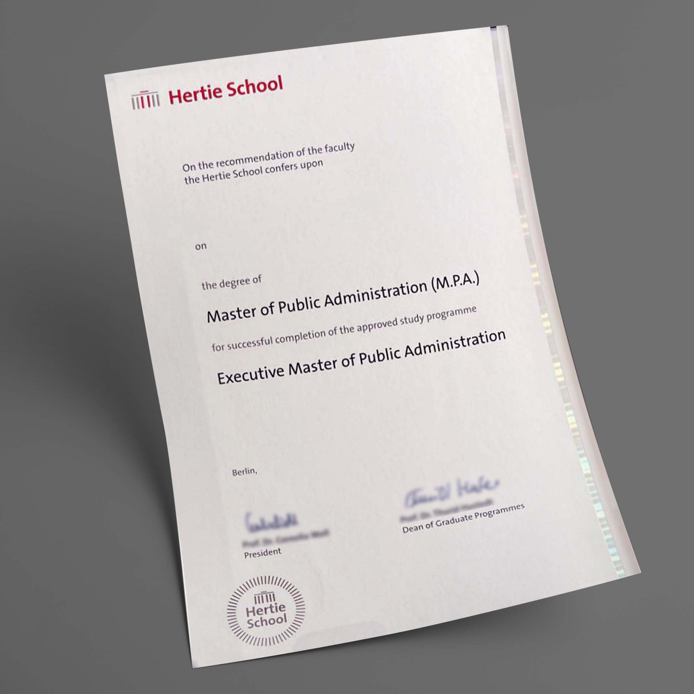 Du betrachtest gerade Hertie School of Governance diplom kaufen