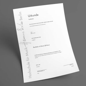 Hochschule für Musik und Theater „Hanns Eisler“ (Berlin Kunstakademie) pdf urkunde diplom master bachelor