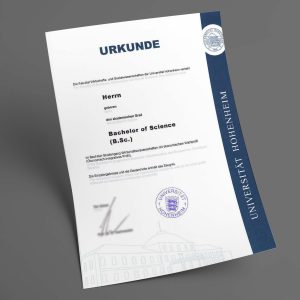 Hohenheim Universität pdf urkunde diplom master bachelor