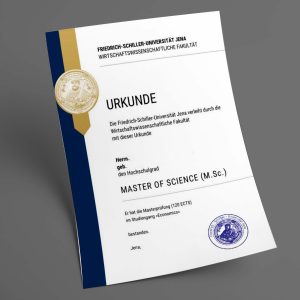 Jena Universität pdf urkunde diplom master bachelor