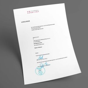 Kassel Universität pdf urkunde diplom master bachelor