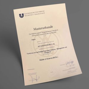 Katholische Universitaet Eichstaett Ingolstadt pdf urkunde diplom master bachelor