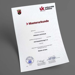 Koblenz‑Landau Universität pdf urkunde diplom master bachelor