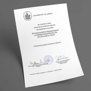 Lübeck Universität pdf urkunde diplom master bachelor