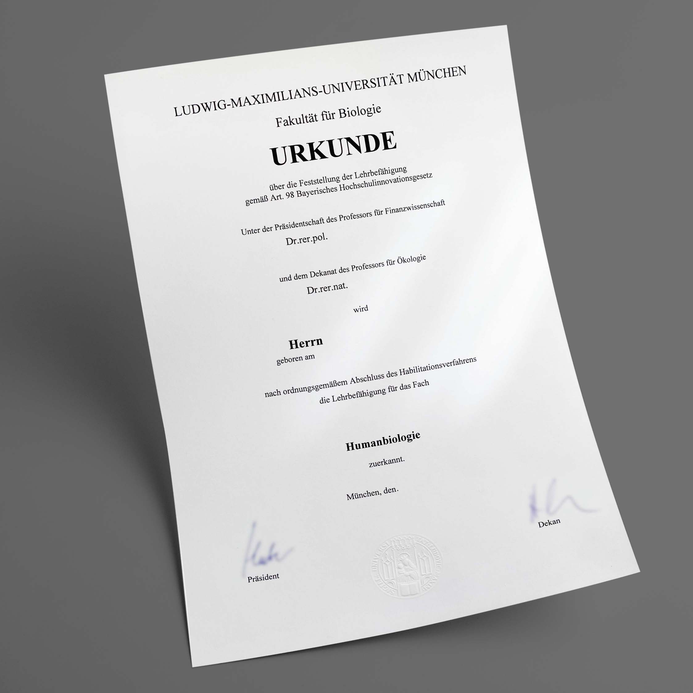 Du betrachtest gerade Ludwig-Maximilians-Universität München diplom kaufen