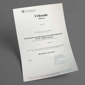 Mannheim Universität pdf urkunde diplom master bachelor