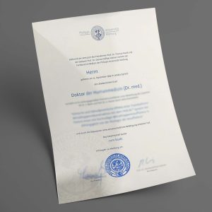 Marburg Universität pdf urkunde diplom master bachelor