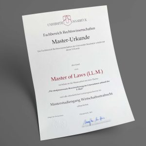 Osnabrück Universität pdf urkunde diplom master bachelor