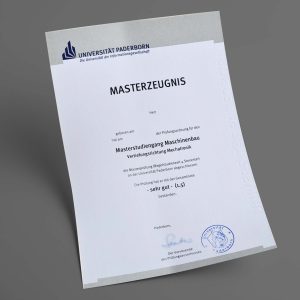 Paderborn Universität pdf urkunde diplom master bachelor
