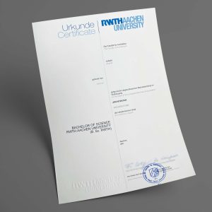 RWTH Aachen Universität pdf urkunde diplom master bachelor