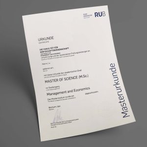 Ruhr-Universität Bochum pdf urkunde diplom master bachelor