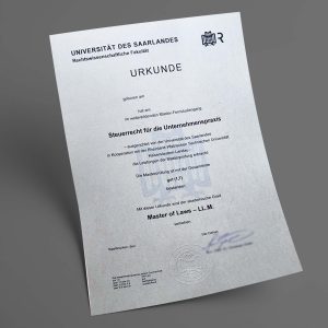 Saarland Universität pdf urkunde diplom master bachelor