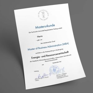 Technische Universität Bergakademie Freiberg pdf urkunde diplom master bachelor