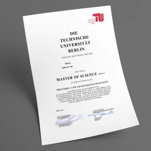 Technische Universität Berlin pdf urkunde diplom master bachelor