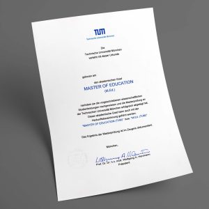 Technische Universität Munich pdf urkunde diplom master bachelor