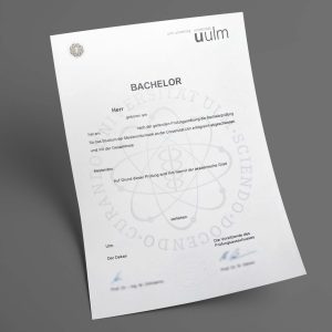 Ulm Universität pdf urkunde diplom master bachelor