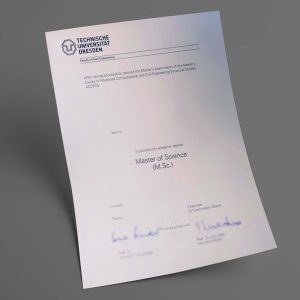 Universität Dresden pdf urkunde diplom master bachelor