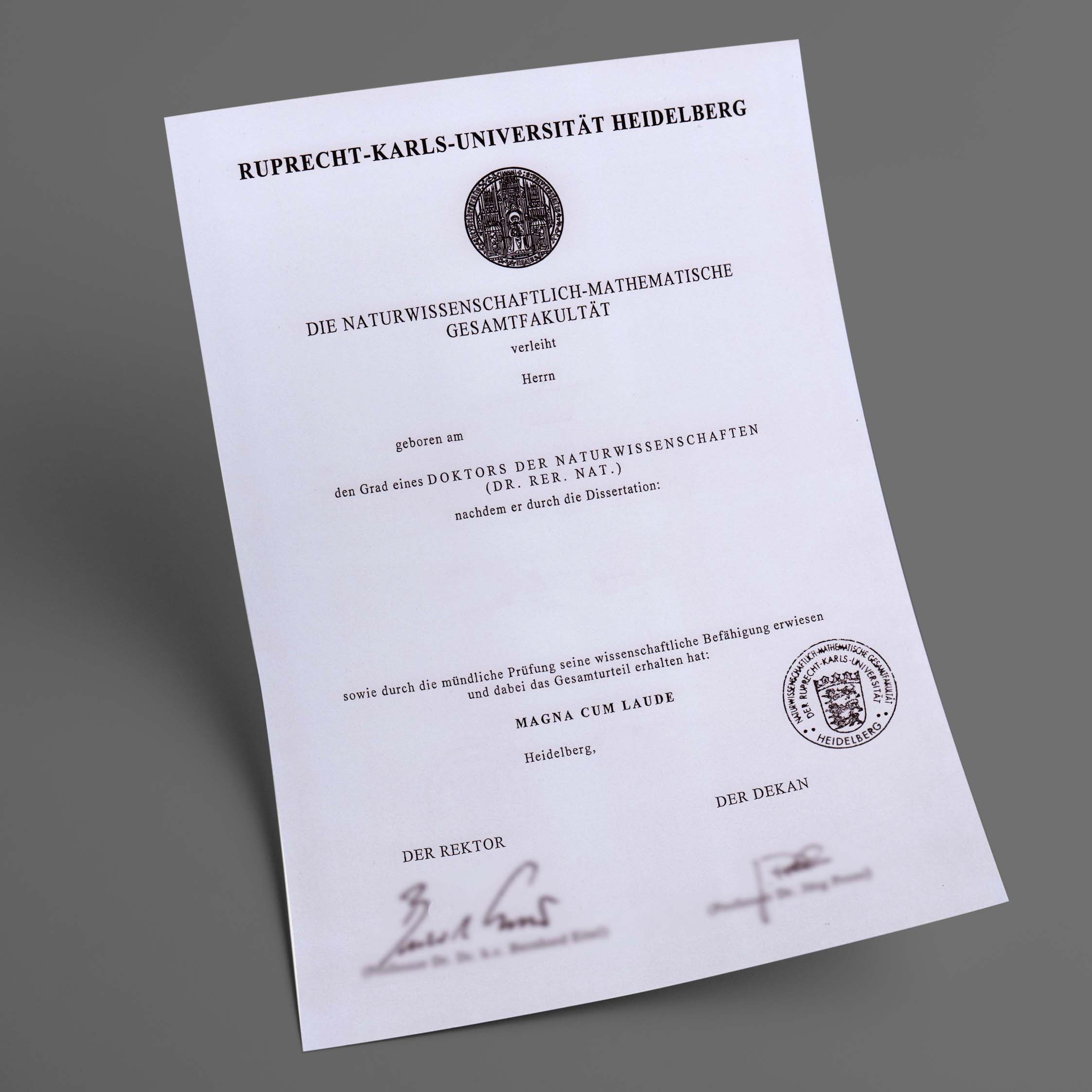 Du betrachtest gerade Universität Heidelberg diplom kaufen