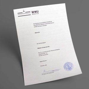 Universität Münster pdf urkunde diplom master bachelor