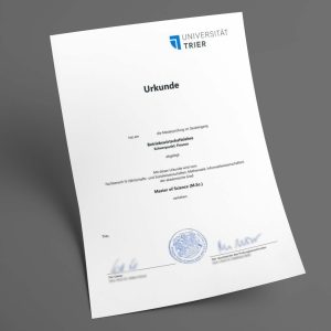 Universität Trier pdf urkunde diplom master bachelor