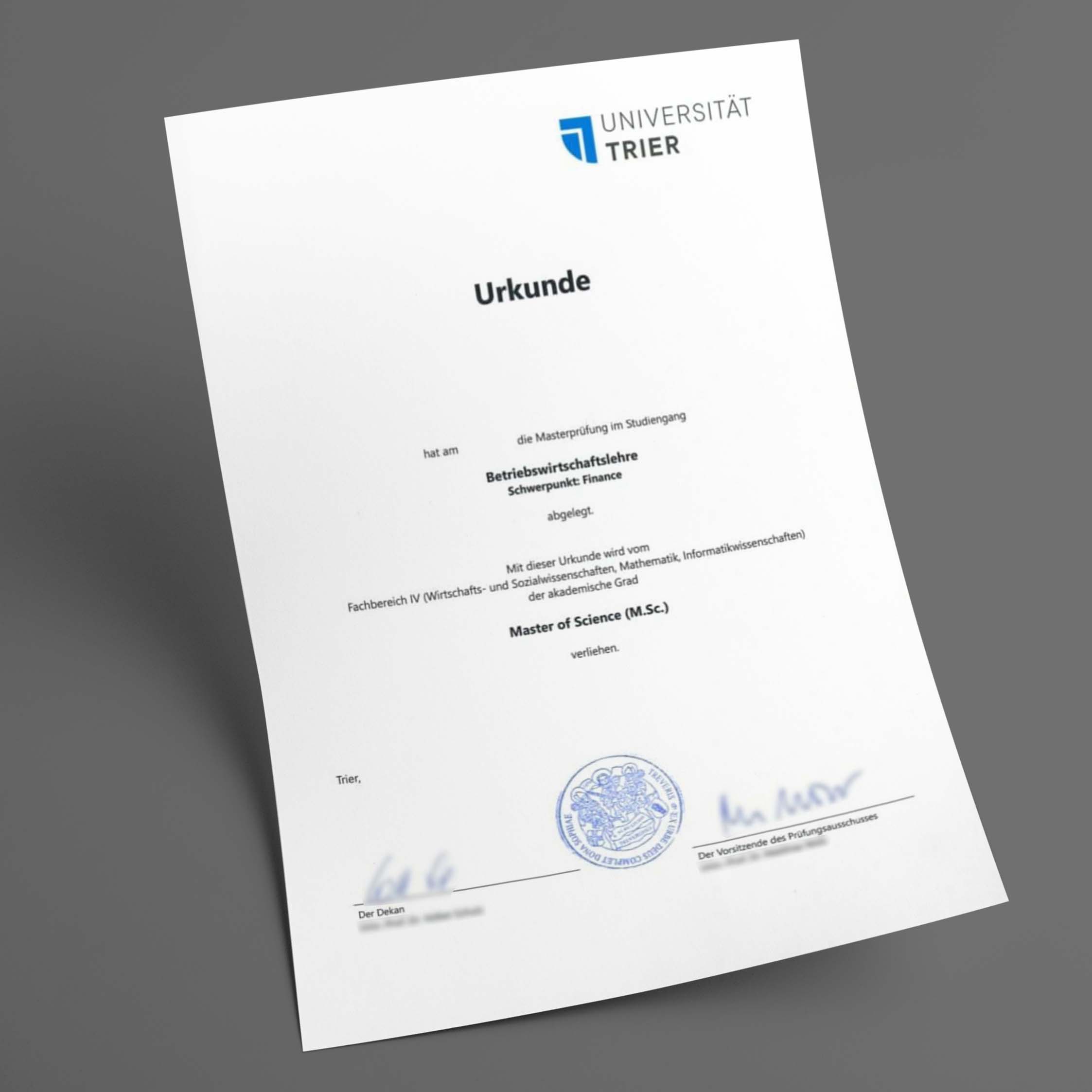 Du betrachtest gerade Universität Trier diplom kaufen