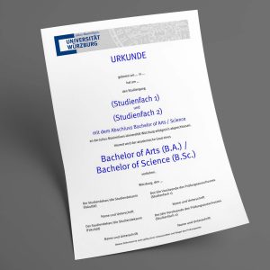 Würzburg Universität pdf urkunde diplom master bachelor
